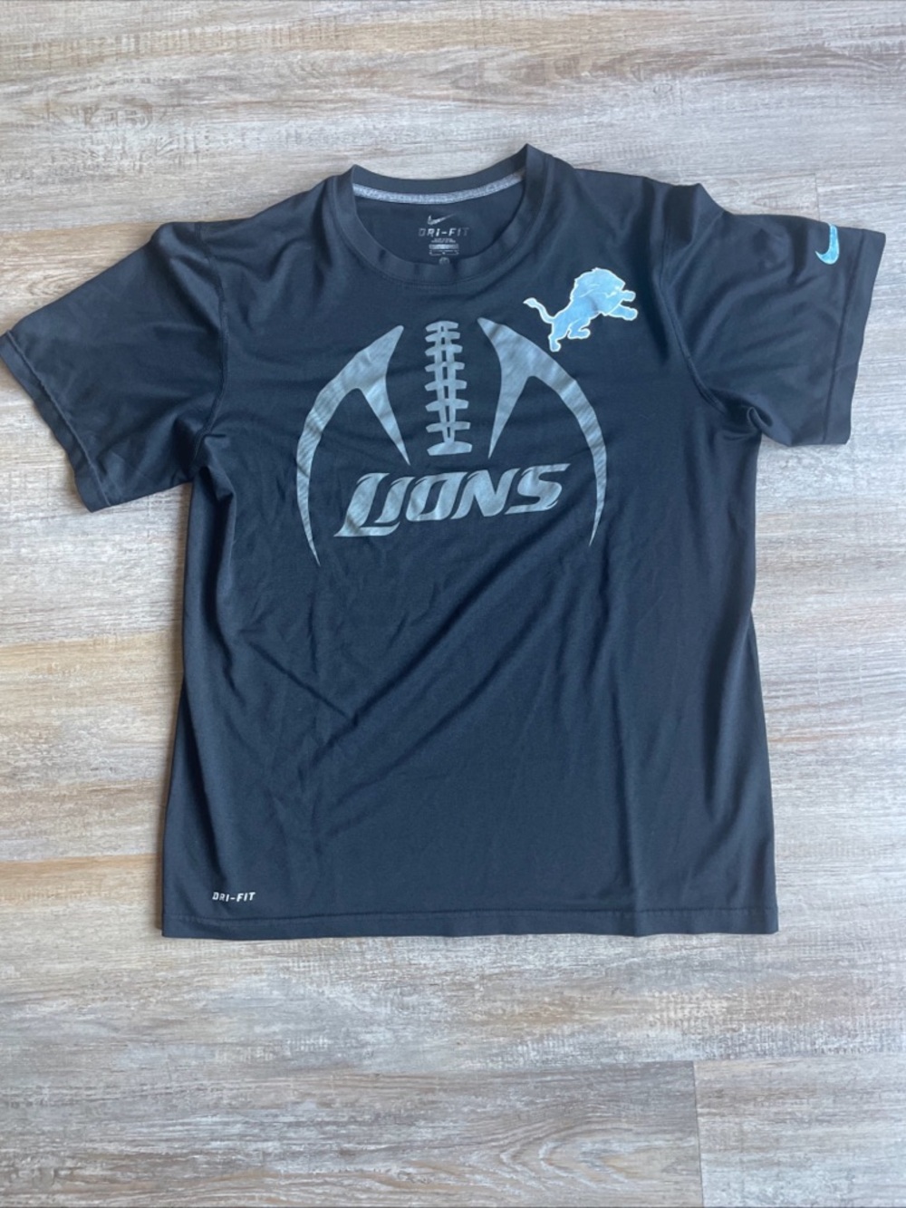 Nike Detroit Lions Dri-Fit Black T Shirt Men’s Medium